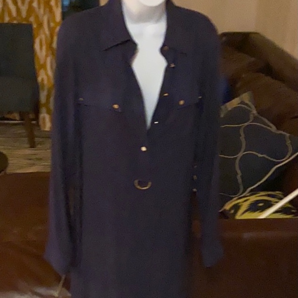Michael Kors Navy Shirt Dress
